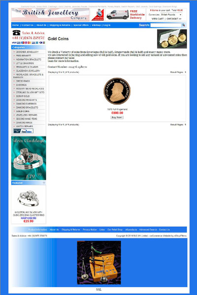 The British Jewellery Company's Gold Coins Page